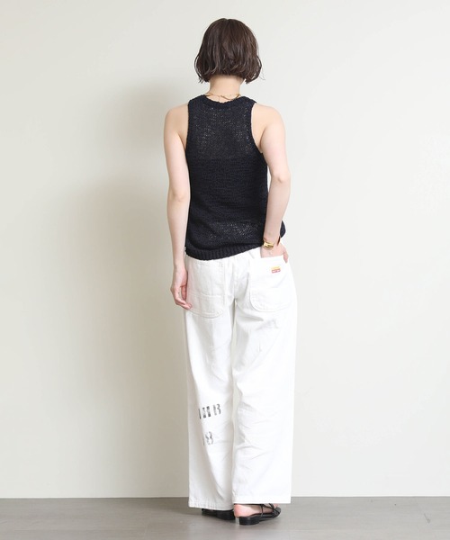 Gready Brilliant(グレディブリリアン)の「PAYDAY麻混パンツ(その他パンツ・レディース・オフホワイト/グレイッシュベージュ・38)」の5枚目の写真