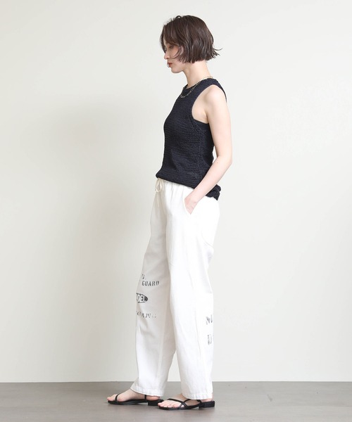 Gready Brilliant(グレディブリリアン)の「PAYDAY麻混パンツ(その他パンツ・レディース・オフホワイト/グレイッシュベージュ・38)」の6枚目の写真