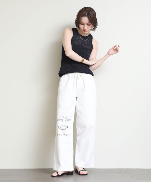 Gready Brilliant(グレディブリリアン)の「PAYDAY麻混パンツ(その他パンツ・レディース・オフホワイト/グレイッシュベージュ・38)」の7枚目の写真