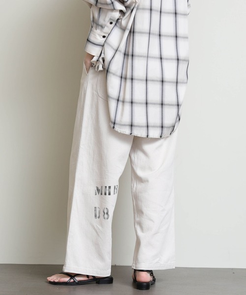 Gready Brilliant(グレディブリリアン)の「PAYDAY麻混パンツ(その他パンツ・レディース・オフホワイト/グレイッシュベージュ・38)」の21枚目の写真