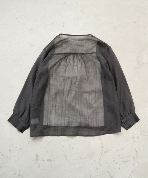 coen(コーエン)の「【再入荷 / セットアイテム】シアーシャーリングシャツカーデセット(シャツ/ブラウス・レディース・ダークグレー/ライム/ライトブルー/ナチュラル・M/L)」の15枚目の写真