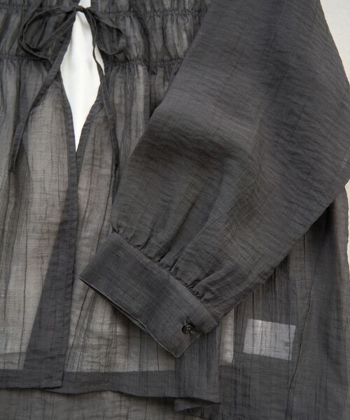 coen(コーエン)の「【再入荷 / セットアイテム】シアーシャーリングシャツカーデセット(シャツ/ブラウス・レディース・ダークグレー/ライム/ライトブルー/ナチュラル・M/L)」の17枚目の写真