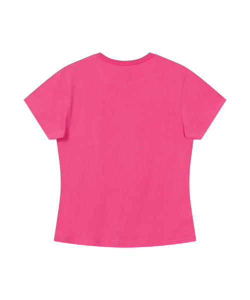 BAUF（バウフ）の「3ロゴドットスリムフィットTシャツ[ピンク]（Tシャツ/カットソー・レディース・その他・FREE）」の6枚目の写真