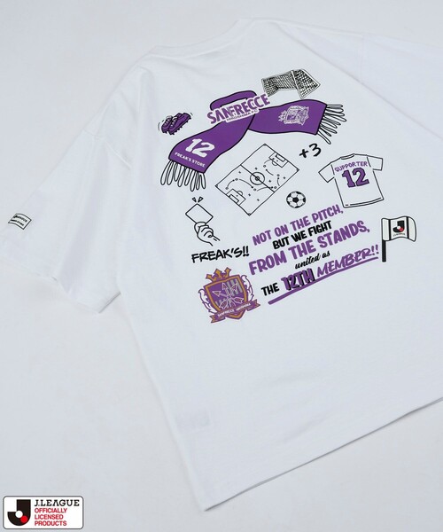 FREAK'S STORE(フリークスストア)の「J.LEAGUE × FREAK’S STORE 別注SUPPORTERS SHORT SLEEVE TEE 【サンフレッチェ広島】/ Jリーグ 別注 Tシャツ(Tシャツ/カットソー・メンズ・ホワイト/チャコールグレー・MEDIUM/SMALL/X-LARGE/LARGE)」の1枚目の写真