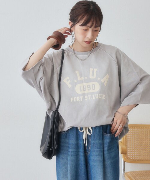 DISCOAT(ディスコート)の「【Enlude】ラグランフロッキーロゴプリントTシャツ《ユニセックス》(Tシャツ/カットソー・メンズ・グレイッシュベージュ/チャコールグレー/グリーン・FREE)」の14枚目の写真