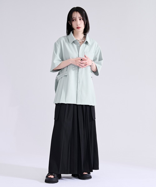Ellno Loset（エルノロゼット）の「フラシポケットプリーツハカマパンツ（スラックス・メンズ・ブラック・X-SMALL/SMALL/MEDIUM/LARGE）」の11枚目の写真