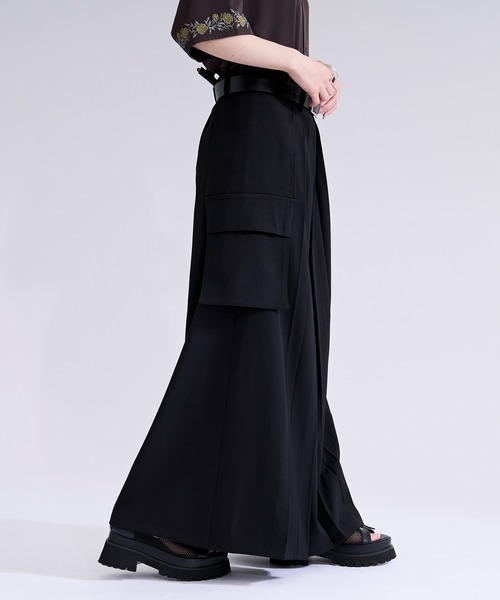 Ellno Loset（エルノロゼット）の「フラシポケットプリーツハカマパンツ（スラックス・メンズ・ブラック・X-SMALL/SMALL/MEDIUM/LARGE）」の7枚目の写真