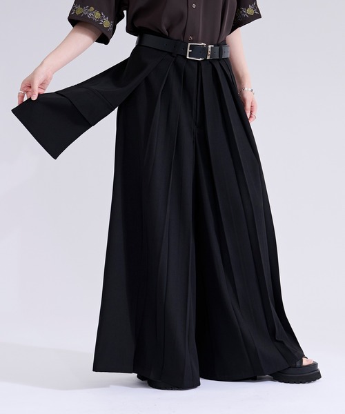Ellno Loset（エルノロゼット）の「フラシポケットプリーツハカマパンツ（スラックス・メンズ・ブラック・X-SMALL/SMALL/MEDIUM/LARGE）」の10枚目の写真