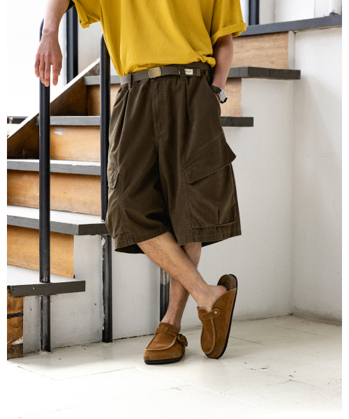 ANGLAN(アングラン)の「Structural Cargo Half Pants - Khaki(その他パンツ・メンズ・その他・1/2)」の5枚目の写真