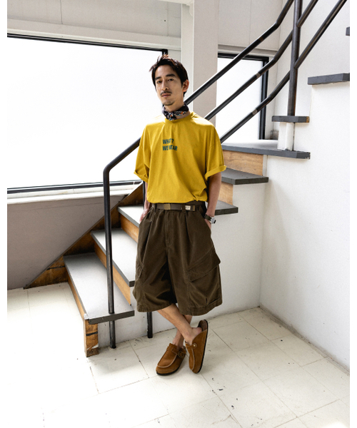ANGLAN(アングラン)の「Structural Cargo Half Pants - Khaki(その他パンツ・メンズ・その他・1/2)」の4枚目の写真