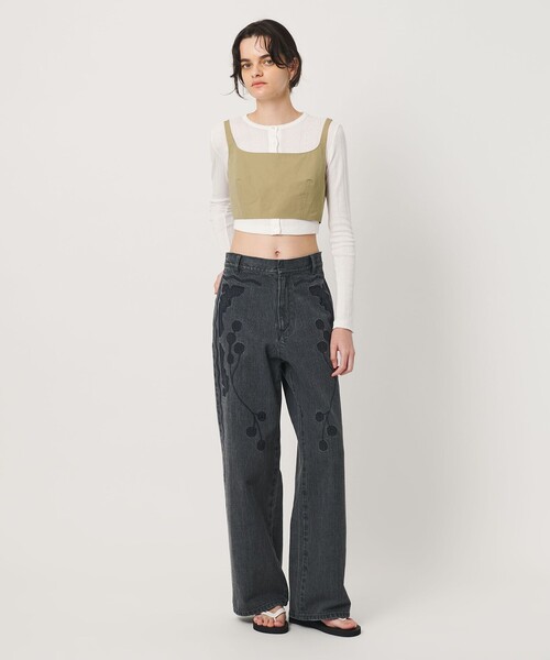 H BEAUTY&YOUTH UNITED ARROWS(エイチビューティーアンドユースユナイテッドアローズ)の「<H>ツイル ビスチェ(その他トップス・レディース・ブラック/ベージュ・M/S)」の12枚目の写真