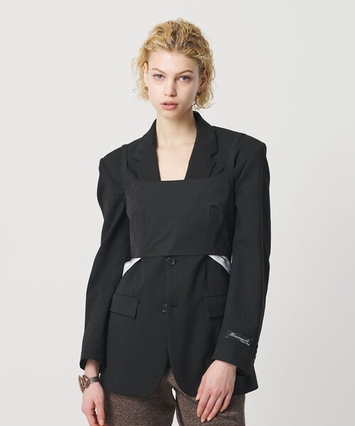 H BEAUTY&YOUTH UNITED ARROWS(エイチビューティーアンドユースユナイテッドアローズ)の「<H>ツイル ビスチェ(その他トップス・レディース・ブラック/ベージュ・M/S)」の13枚目の写真