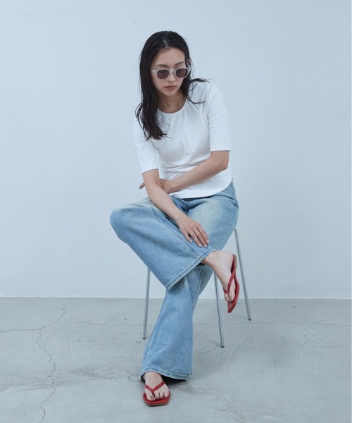 OFROOM(オフルーム)の「Lame Wide Denim|ラメワイドデニム(デニムパンツ・レディース・グレー/ブルー・SMALL/MEDIUM)」の15枚目の写真
