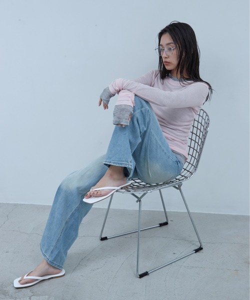OFROOM(オフルーム)の「Lame Wide Denim|ラメワイドデニム(デニムパンツ・レディース・グレー/ブルー・SMALL/MEDIUM)」の8枚目の写真
