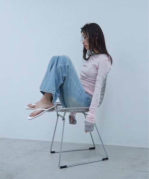 OFROOM(オフルーム)の「Lame Wide Denim|ラメワイドデニム(デニムパンツ・レディース・グレー/ブルー・SMALL/MEDIUM)」の19枚目の写真