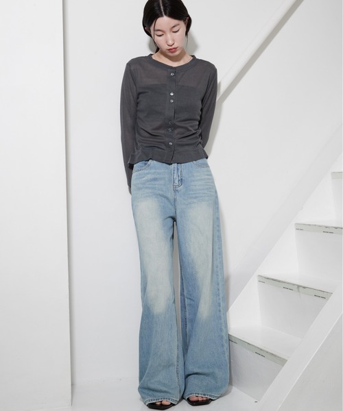 OFROOM(オフルーム)の「Lame Wide Denim|ラメワイドデニム(デニムパンツ・レディース・グレー/ブルー・SMALL/MEDIUM)」の17枚目の写真