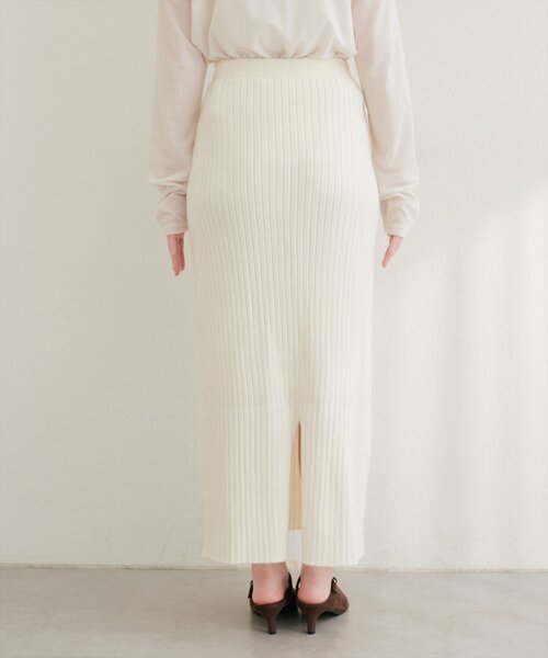 natural couture(ナチュラルクチュール)の「【6/12~6/14限定受注販売】ラメリブニットスカート(スカート・レディース・ミント/ブラック/ブラウン/チャコールグレー/アイボリー・LARGE/MEDIUM)」の12枚目の写真