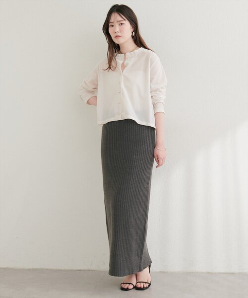 natural couture(ナチュラルクチュール)の「【6/12~6/14限定受注販売】ラメリブニットスカート(スカート・レディース・ミント/ブラック/ブラウン/チャコールグレー/アイボリー・LARGE/MEDIUM)」の20枚目の写真