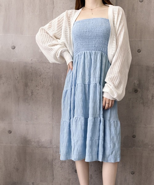 Miniministore(ミニミニストア)の「ティアードキャミワンピース シャーリング(ワンピース・レディース・ブラック/ライトブルー/ミント・FREE)」の22枚目の写真