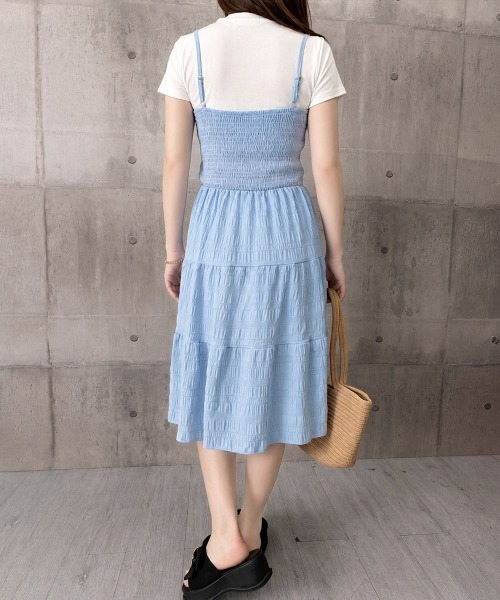 Miniministore(ミニミニストア)の「ティアードキャミワンピース シャーリング(ワンピース・レディース・ブラック/ライトブルー/ミント・FREE)」の20枚目の写真