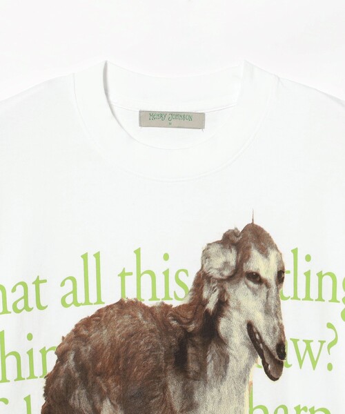 BEAMS T(ビームスティー)の「Henry Johnson / Poem Dog T-shirt(Tシャツ/カットソー・メンズ・ホワイト・XL/L/M)」の3枚目の写真