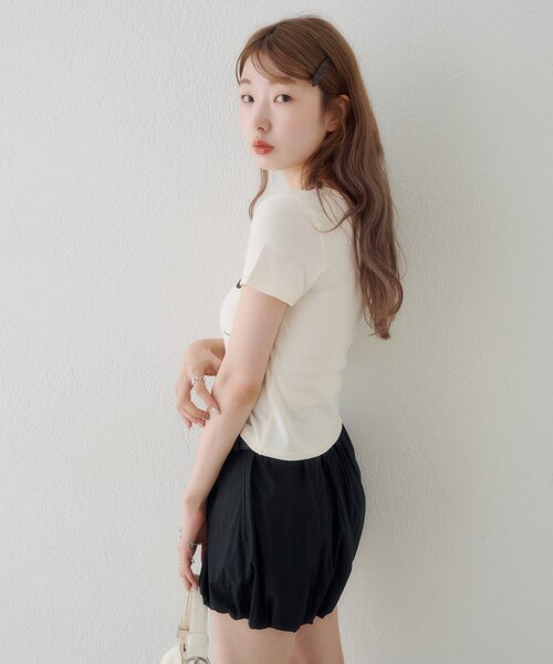 Kastane(カスタネ)の「【S.Mサイズ展開】Newヴィンテージ加工ロゴTEE(Tシャツ/カットソー・レディース・ブルー系その他/ブラウン/アイボリー・SMALL/MEDIUM)」の7枚目の写真