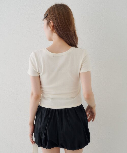 Kastane(カスタネ)の「【S.Mサイズ展開】Newヴィンテージ加工ロゴTEE(Tシャツ/カットソー・レディース・ブルー系その他/ブラウン/アイボリー・SMALL/MEDIUM)」の8枚目の写真