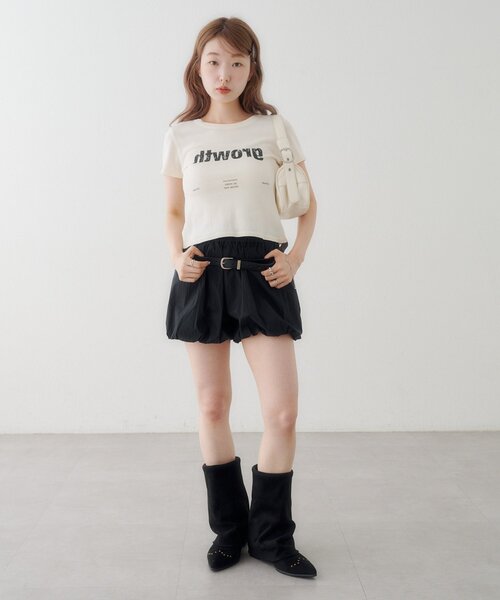 Kastane(カスタネ)の「【S.Mサイズ展開】Newヴィンテージ加工ロゴTEE(Tシャツ/カットソー・レディース・ブルー系その他/ブラウン/アイボリー・SMALL/MEDIUM)」の9枚目の写真