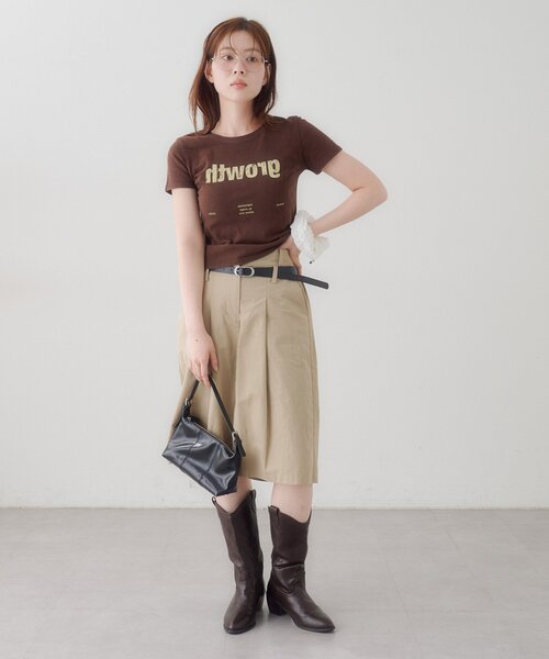 Kastane(カスタネ)の「【S.Mサイズ展開】Newヴィンテージ加工ロゴTEE(Tシャツ/カットソー・レディース・ブルー系その他/ブラウン/アイボリー・SMALL/MEDIUM)」の6枚目の写真
