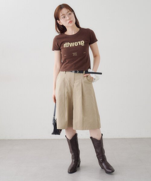Kastane(カスタネ)の「【S.Mサイズ展開】Newヴィンテージ加工ロゴTEE(Tシャツ/カットソー・レディース・ブルー系その他/ブラウン/アイボリー・SMALL/MEDIUM)」の8枚目の写真