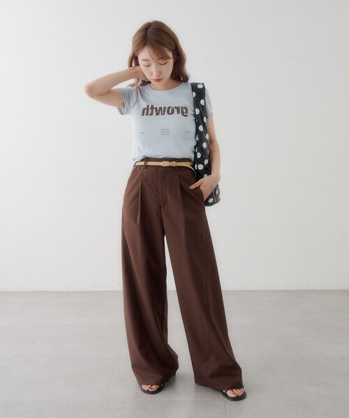 Kastane(カスタネ)の「【S.Mサイズ展開】Newヴィンテージ加工ロゴTEE(Tシャツ/カットソー・レディース・ブルー系その他/ブラウン/アイボリー・SMALL/MEDIUM)」の19枚目の写真