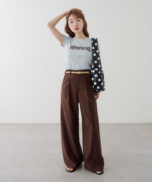 Kastane(カスタネ)の「【S.Mサイズ展開】Newヴィンテージ加工ロゴTEE(Tシャツ/カットソー・レディース・ブルー系その他/ブラウン/アイボリー・SMALL/MEDIUM)」の20枚目の写真