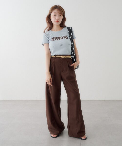 Kastane(カスタネ)の「【S.Mサイズ展開】Newヴィンテージ加工ロゴTEE(Tシャツ/カットソー・レディース・ブルー系その他/ブラウン/アイボリー・SMALL/MEDIUM)」の21枚目の写真