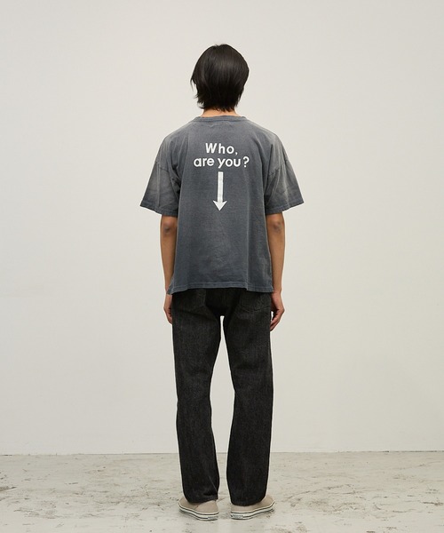 REMI RELIEF(レミレリーフ)の「REMI RELIEF/レミレリーフ NEW SP加工20/-天竺BIGサイズT(Who are you?) ヴィンテージ コットンTシャツ メンズ 2026年 夏 夏服(Tシャツ/カットソー・メンズ・ホワイト/ブラック・M/L)」の8枚目の写真