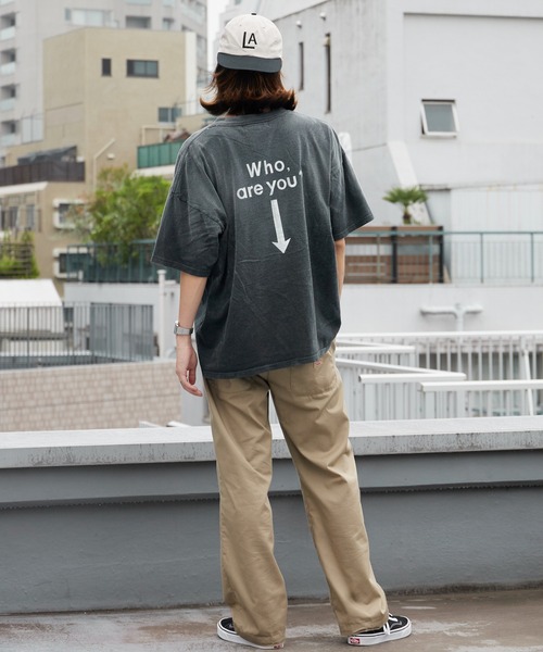 REMI RELIEF(レミレリーフ)の「REMI RELIEF/レミレリーフ NEW SP加工20/-天竺BIGサイズT(Who are you?) ヴィンテージ コットンTシャツ メンズ 2026年 夏 夏服(Tシャツ/カットソー・メンズ・ホワイト/ブラック・M/L)」の16枚目の写真