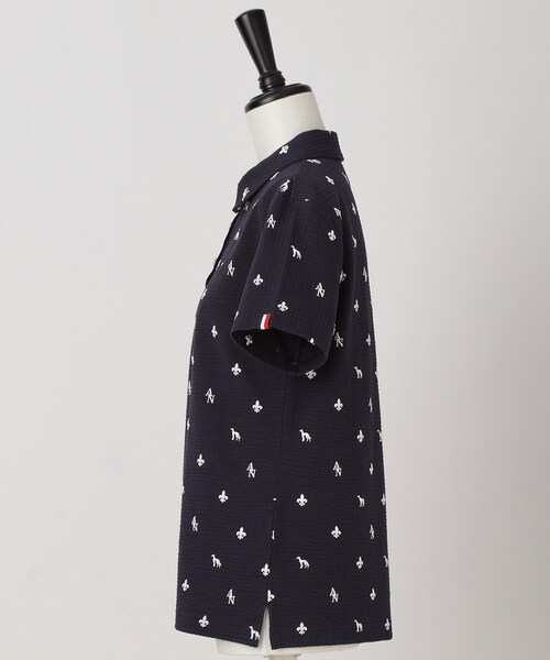adabat(アダバット)の「【ADABAT NAVY】モノグラムサッカー半袖ポロシャツ(ポロシャツ・レディース・ホワイト系3/ブルー系その他・40/38/42)」の21枚目の写真