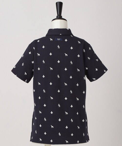 adabat(アダバット)の「【ADABAT NAVY】モノグラムサッカー半袖ポロシャツ(ポロシャツ・レディース・ホワイト系3/ブルー系その他・40/38/42)」の22枚目の写真