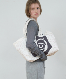 Majournee（マジョネ）の「ROSE PATCH ECO BAG_LIGHT PINK（エコバッグ/サブバッグ）」