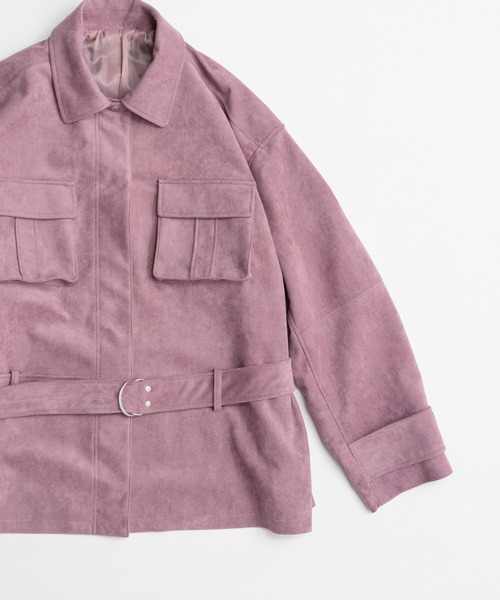 MAISON SPECIAL(メゾンスペシャル)の「【2026Autumn PRE-ORDER】Faux Suede Blouson/フェイクスエードブルゾン(ブルゾン・レディース・ピンク/ブラック・FREE)」の11枚目の写真