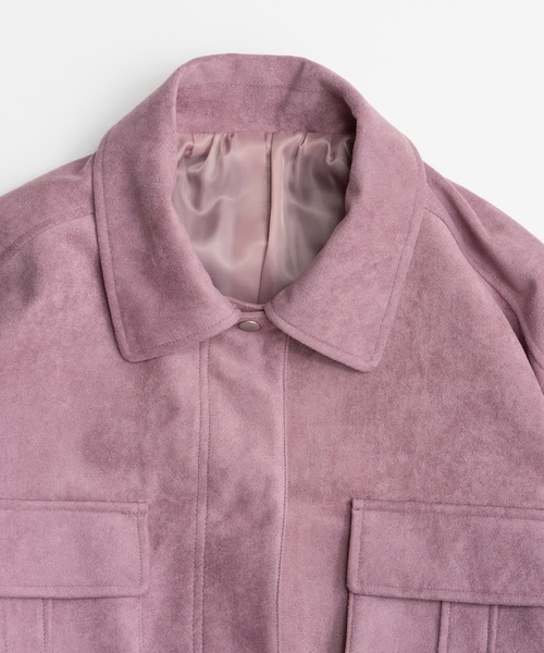 MAISON SPECIAL(メゾンスペシャル)の「【2026Autumn PRE-ORDER】Faux Suede Blouson/フェイクスエードブルゾン(ブルゾン・レディース・ピンク/ブラック・FREE)」の12枚目の写真