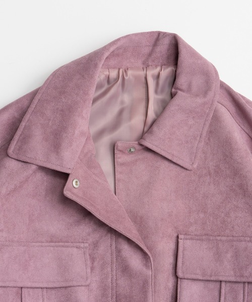MAISON SPECIAL(メゾンスペシャル)の「【2026Autumn PRE-ORDER】Faux Suede Blouson/フェイクスエードブルゾン(ブルゾン・レディース・ピンク/ブラック・FREE)」の15枚目の写真