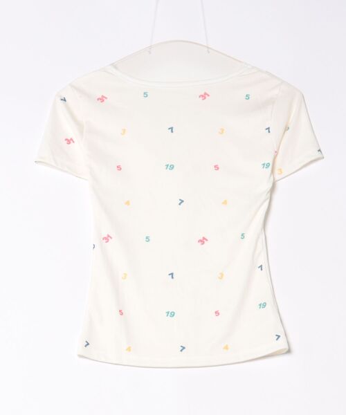 AsheKsha（アシクシャ）の「レースパッチワークのVネック半袖（Tシャツ/カットソー・レディース・ベージュ・M）」の9枚目の写真