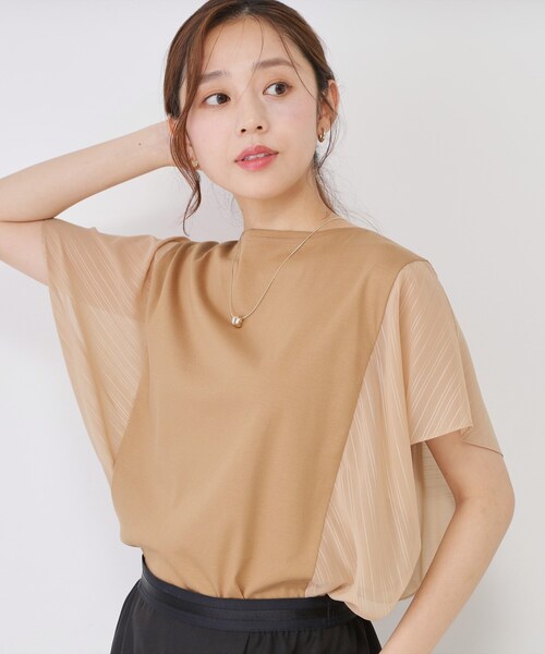 COUP DE CHANCE（クードシャンス）の「【手洗い可／日本製】フレンチシアーカットソー（Tシャツ/カットソー・レディース・ホワイト/ブラック/ベージュ・34/38）」の3枚目の写真