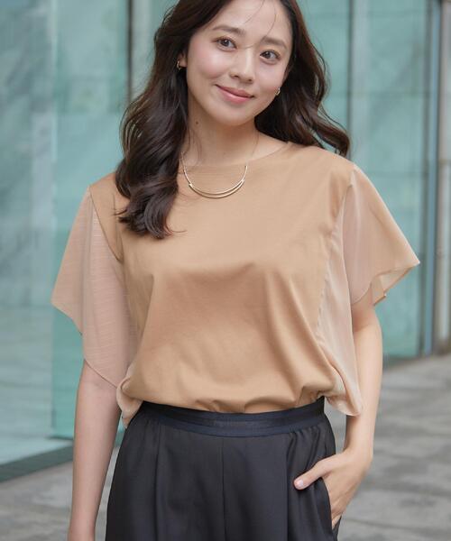 COUP DE CHANCE（クードシャンス）の「【手洗い可／日本製】フレンチシアーカットソー（Tシャツ/カットソー・レディース・ホワイト/ブラック/ベージュ・34/38）」の13枚目の写真