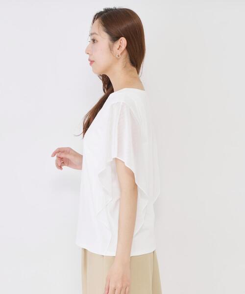 COUP DE CHANCE（クードシャンス）の「【手洗い可／日本製】フレンチシアーカットソー（Tシャツ/カットソー・レディース・ホワイト/ブラック/ベージュ・34/38）」の18枚目の写真