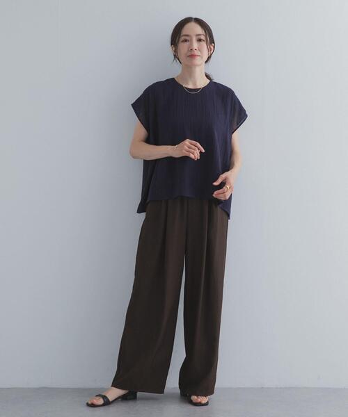 URBAN RESEARCH DOORS(アーバンリサーチドアーズ)の「レイヤードフレンチブラウス(シャツ/ブラウス・レディース・ネイビー/オフホワイト/グリーン系その他・FREE)」の16枚目の写真