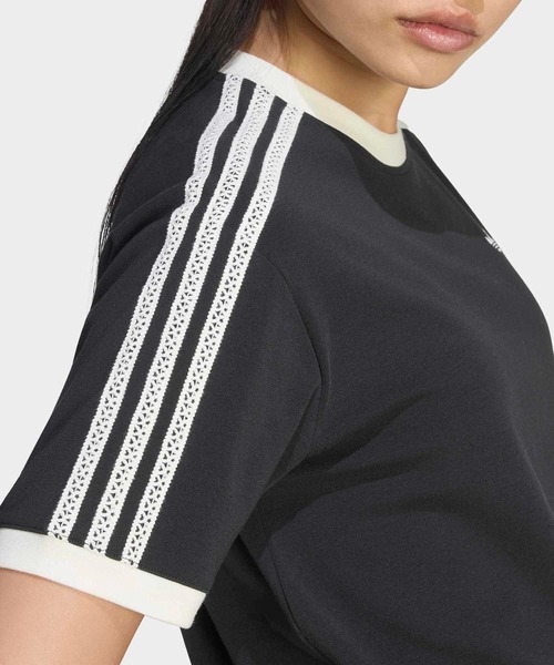 adidas(アディダス)の「アディダス オリジナルス サマーグロー アドバンスド スリーストライプス Tシャツ / アディダスオリジナルス adidas Originals(Tシャツ/カットソー・レディース・ブラック・XX-LARGE/3XL/LARGE/MEDIUM/SMALL/X-LARGE/X-SMALL)」の4枚目の写真