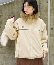 UMBRO × FREAK'S STORE/アンブロ 別注 Fur Hoodie Nylon Jacket/別注ファー付き ナイロンジャケット