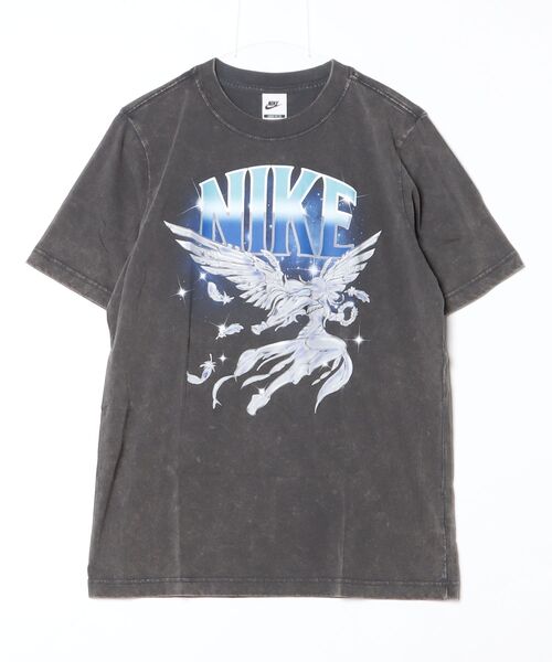 NIKE（ナイキ）の「NIKE ナイキ NSW レトロ フレア S/S Tシャツ（Tシャツ/カットソー・レディース・ダークグレー/パープル・M/L/XL/S）」の2枚目の写真