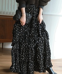WILLFULLY（ウィルフリー）の「random tiered crinkle maxi SK（スカート）」